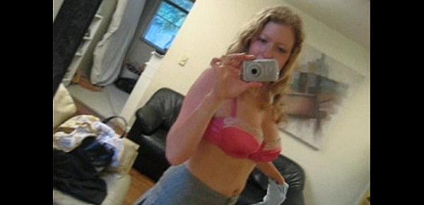  Busty girl next door Andy Lynn takes picture of herself in the mirror